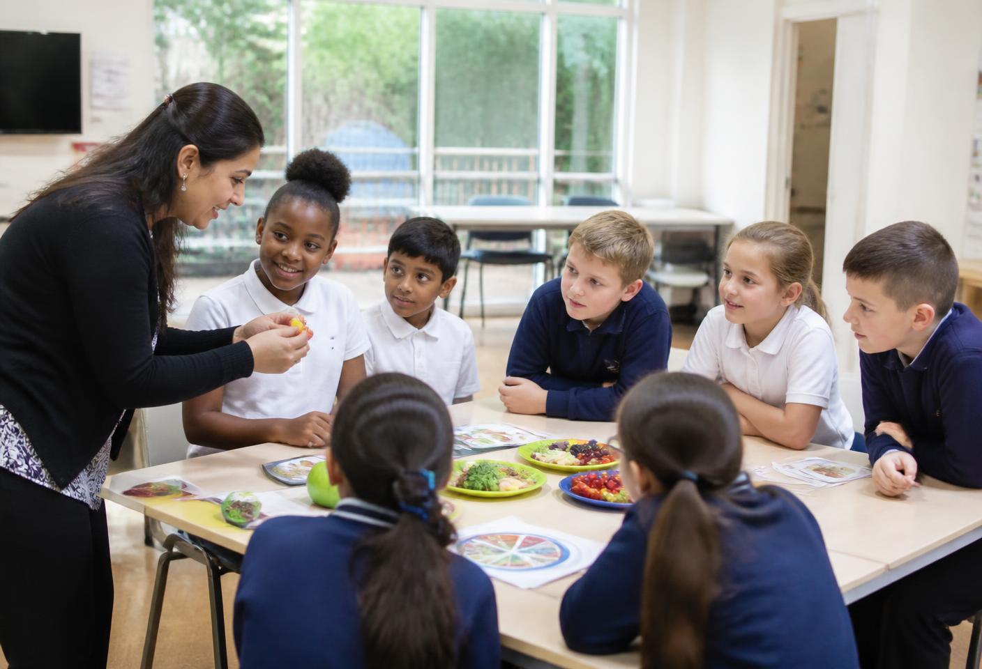 Children taking part in a life-skills workshop